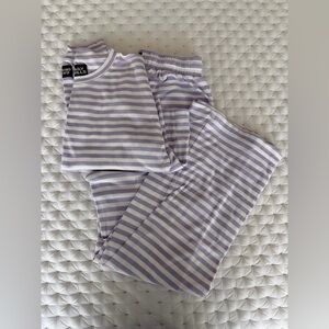 Daily Drills Lavender Stripe Lounge Set
